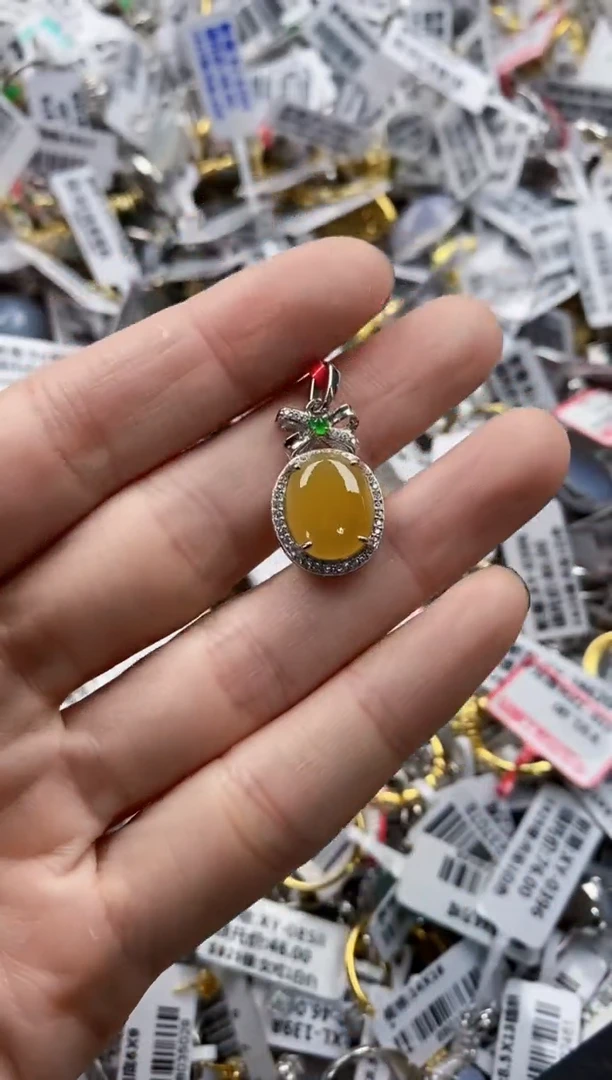 翡翠戒指银S925镶嵌3333----5