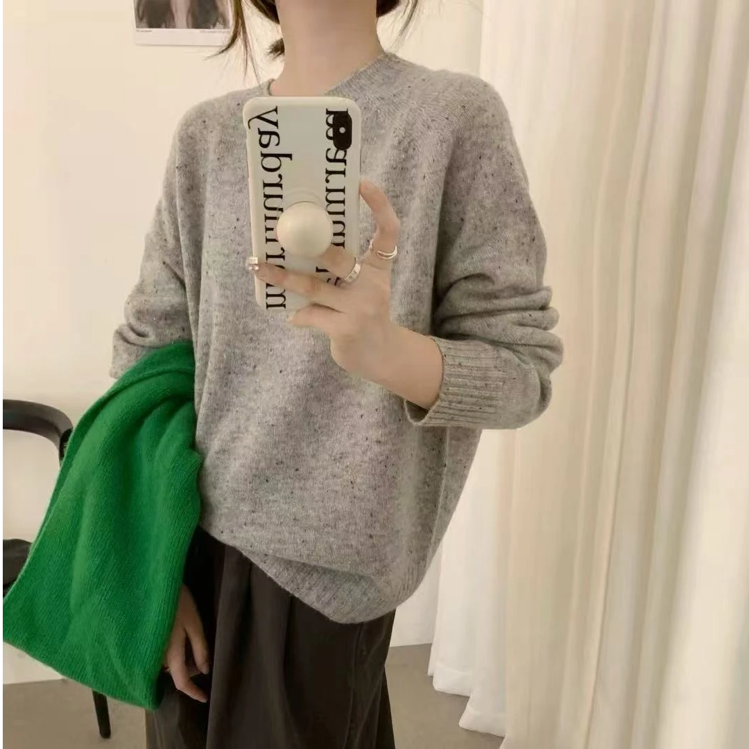【香姐推荐】【7903】冬季时尚爆款圆领长袖百搭羊毛衫不可机洗易掉毛