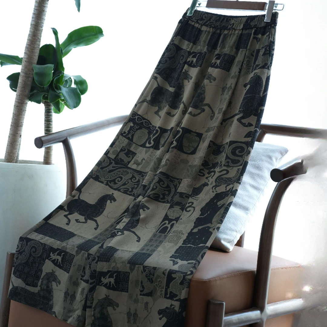 『西风古道』新中式国风羊毛休闲裤DHSK5773