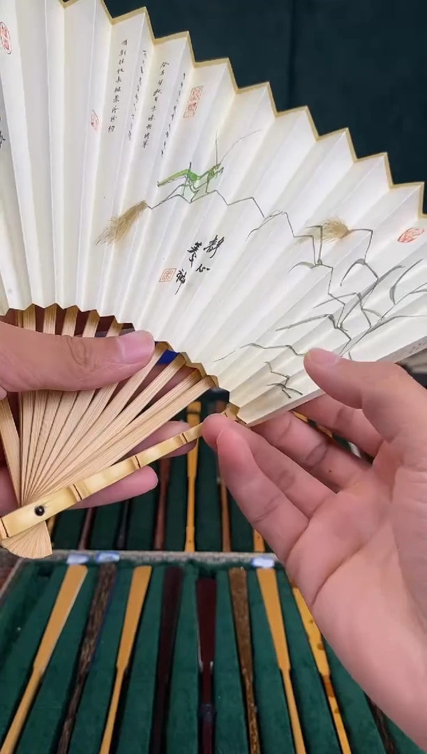 扇子牛*空罗汉竹折扇