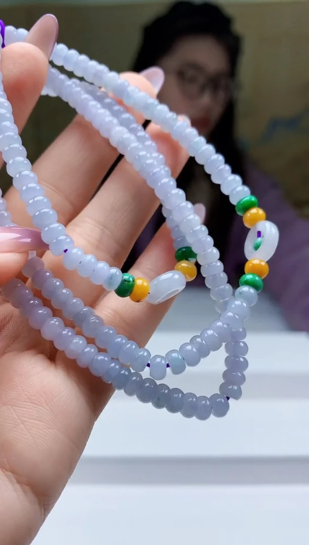 【闪购商品】定制翡翠未镶嵌5156ty-毛货珠链28