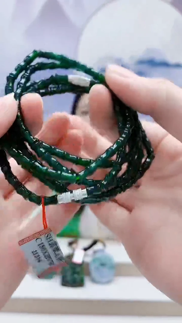 未镶嵌定制翡翠4852ry-毛货珠链1335