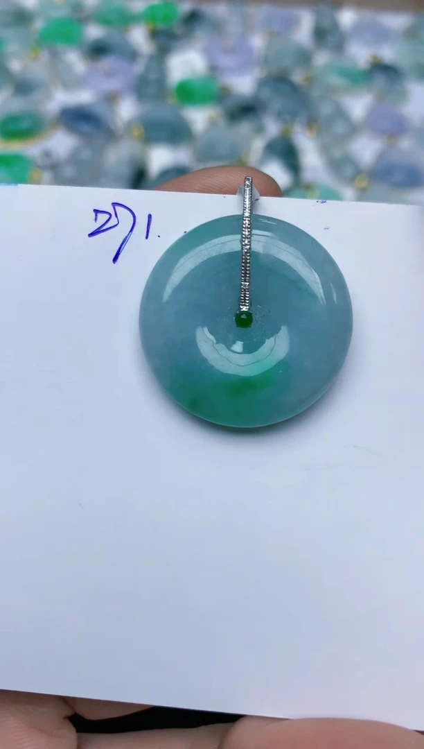 【闪购商品】翡翠颈饰18K金镶嵌天然翡翠A货