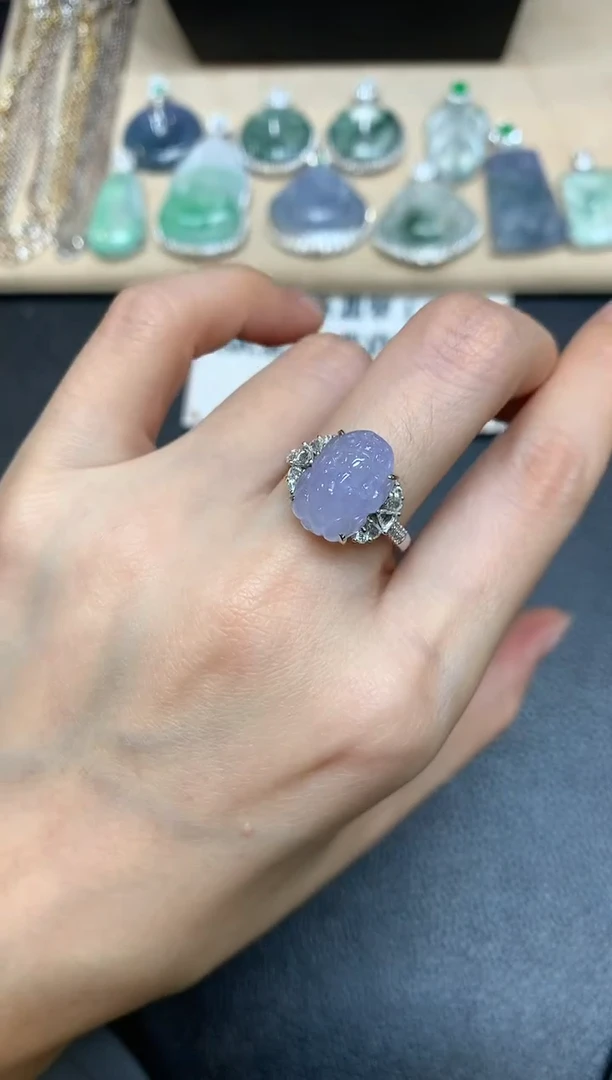 【闪购商品】翡翠戒指18K金镶嵌【无服务费