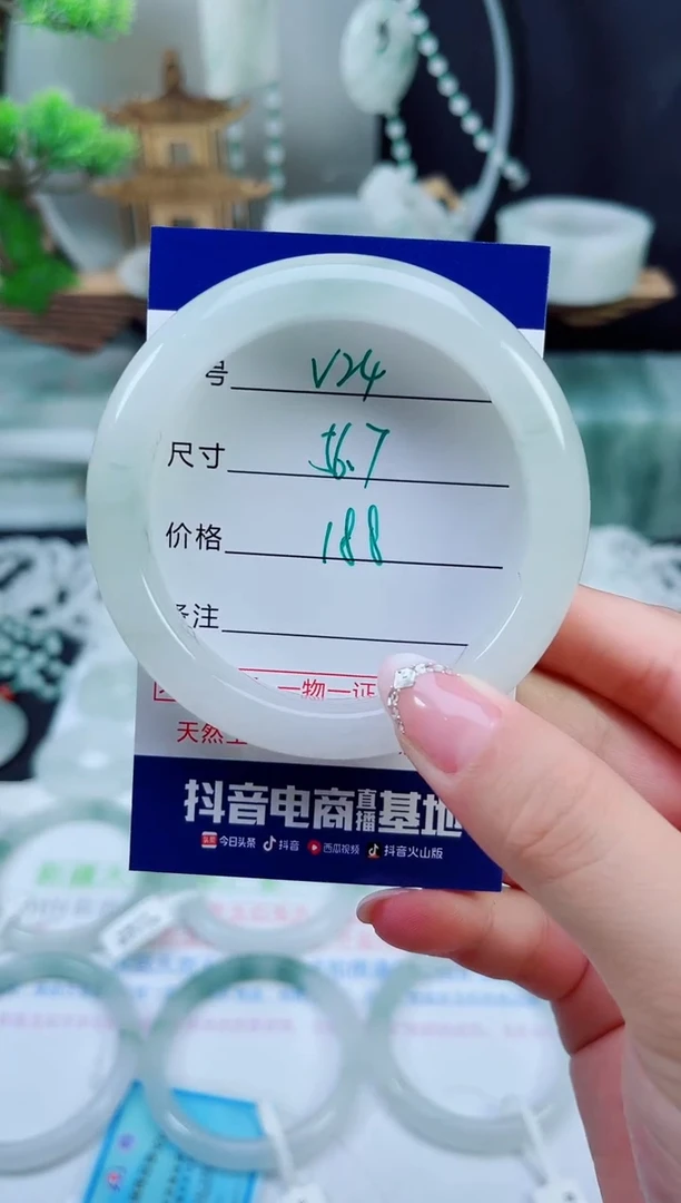 未镶嵌手镯石英质玉（天山翠）24