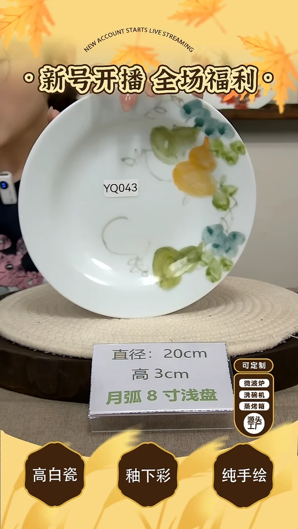 碗景德镇手绘釉下彩陶瓷餐具