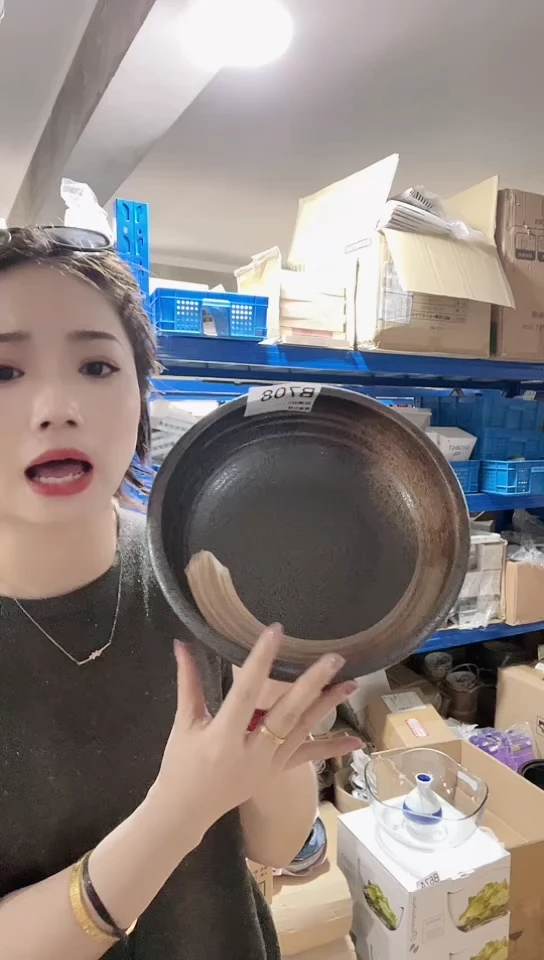 瓷片日本进口瓷器23cm大钵B708（新款