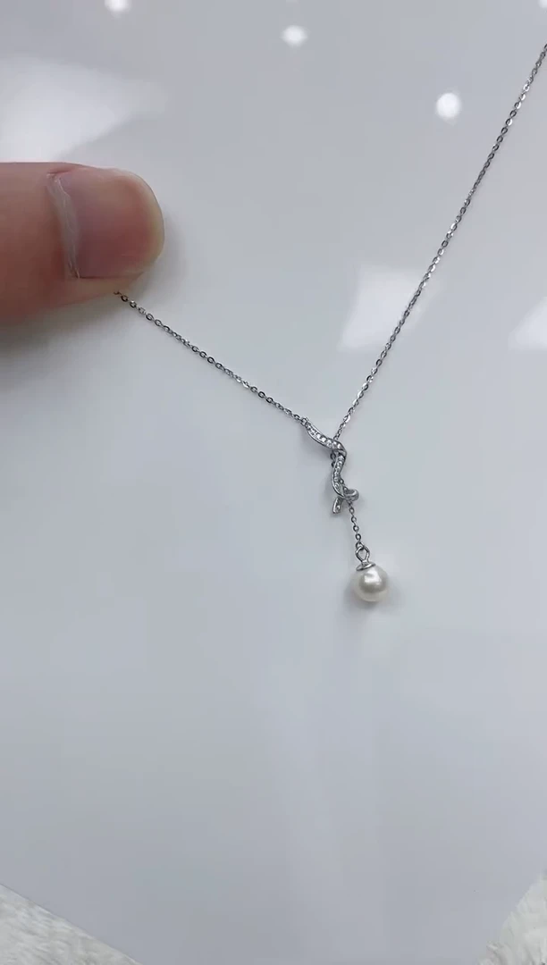 【闪购商品】海水珍珠颈饰银S925镶嵌海水珍珠项链
