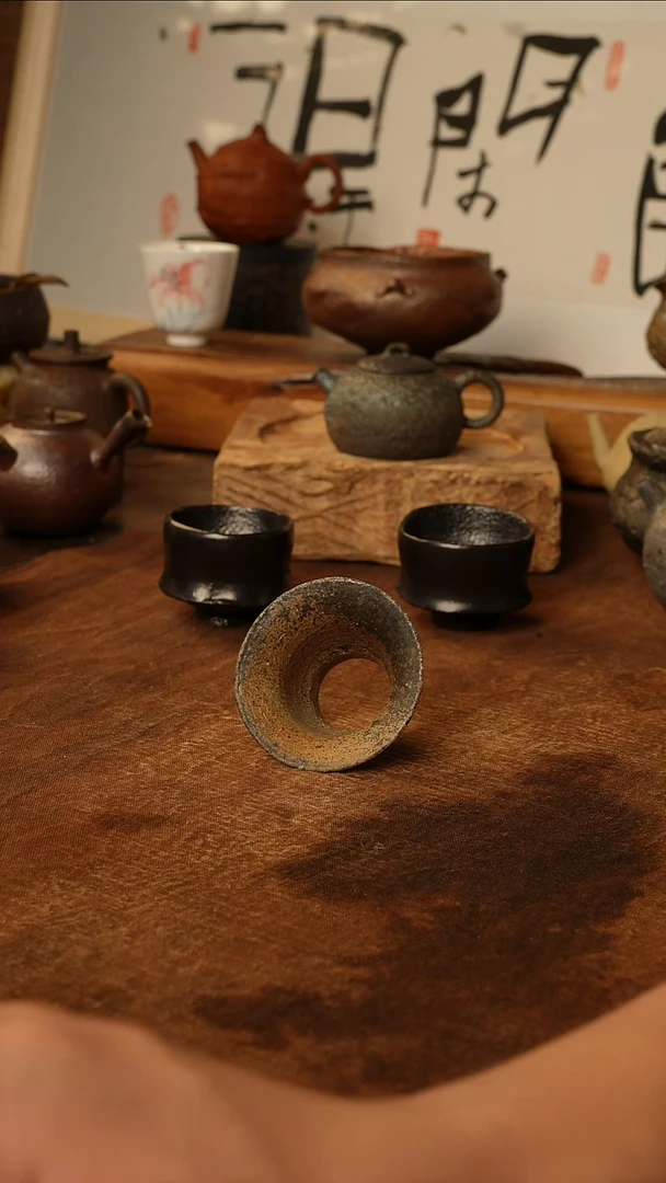 纯手工柴烧投茶器