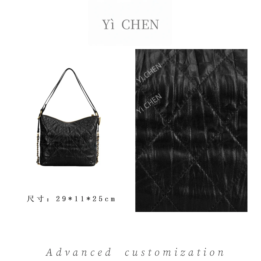 【Yì CHEN】ZT-D8032-泡芙黑 轻奢时尚女士新款手提单肩斜挎包