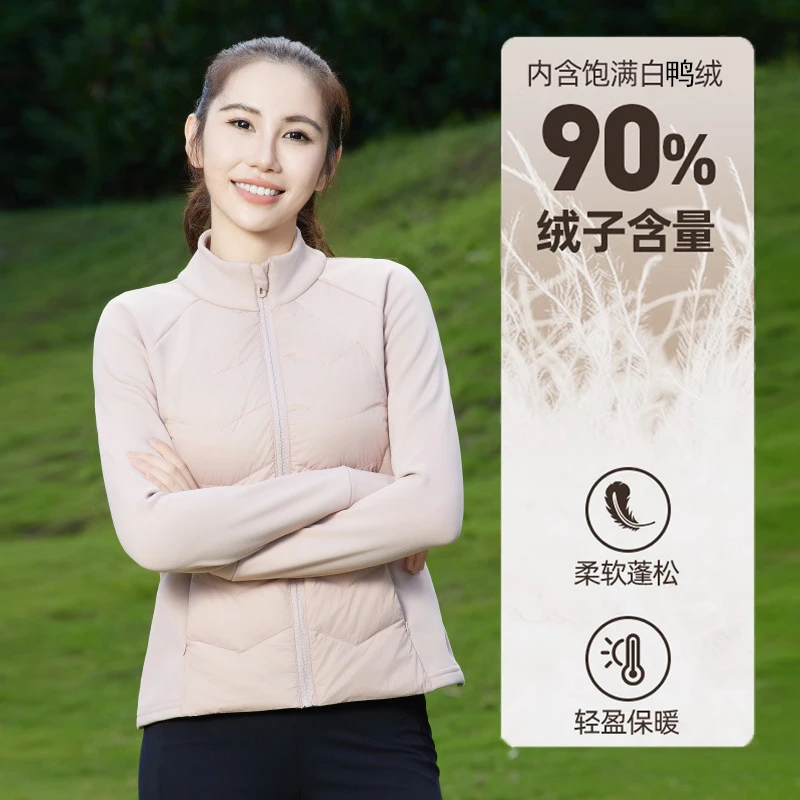 立领薄款厚款保暖拼接修身型棉服外套休闲轻盈