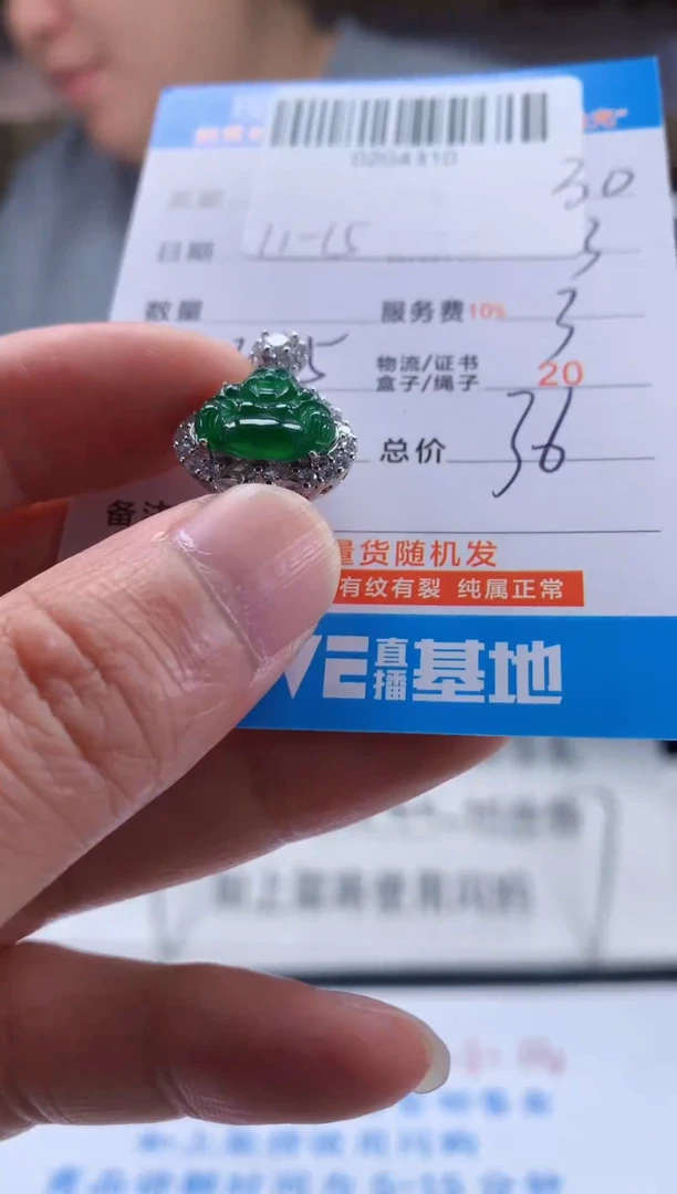 颈饰未镶嵌翡翠天然翡翠A货拍一发一