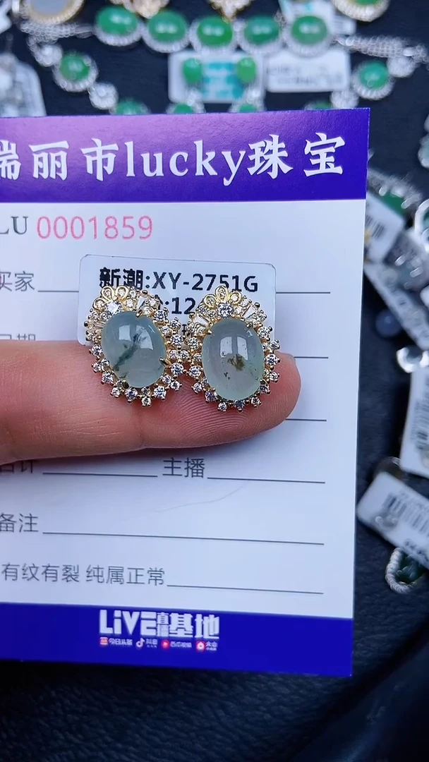 颈饰银S925镶嵌翡翠859