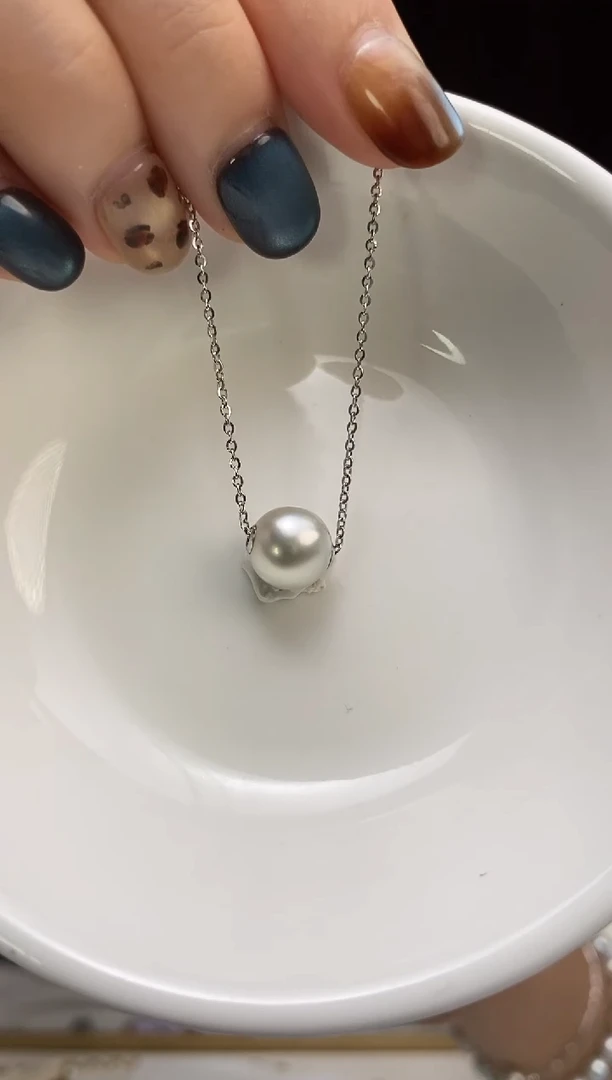 项链未镶嵌海水珍珠9-10澳白珍珠项链