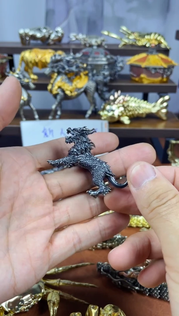 家有麒麟儿小号黄铜实心