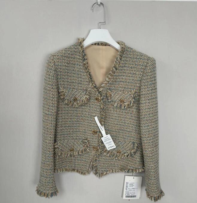 【大林·编号F01-F99】2024设计师时尚高定新款小香风短外套女