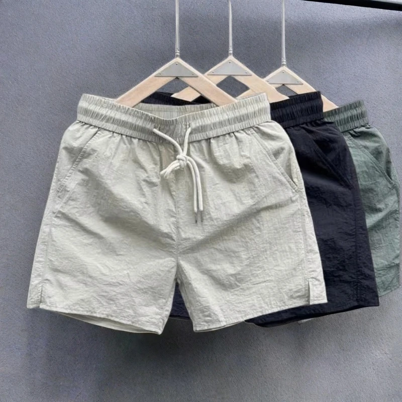 冰丝速干男士夏季薄款运动短裤透气速干宽松四分裤健身训练裤