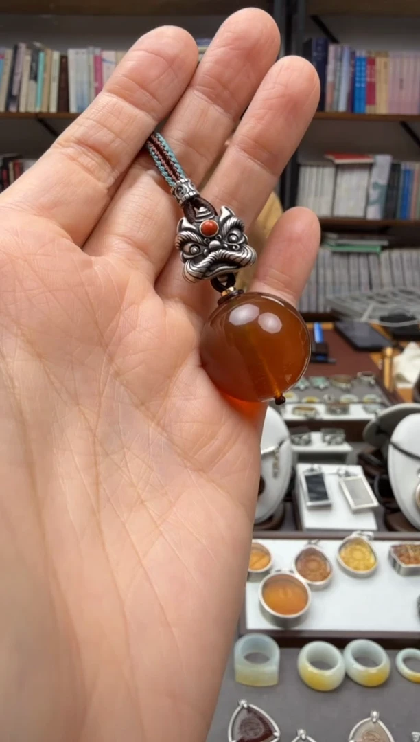 琥珀颈饰未镶嵌锁骨链22.9