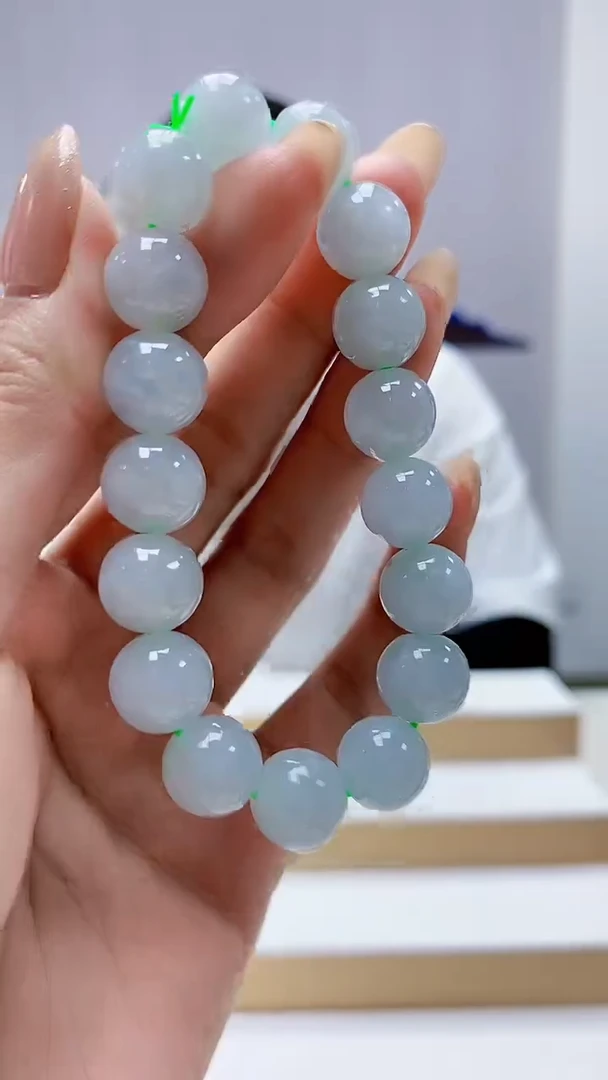 未镶嵌定制翡翠4898MM-毛货手串96