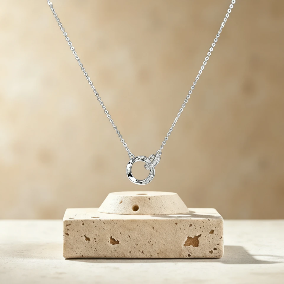 老庙 银素环钻・简曳套链