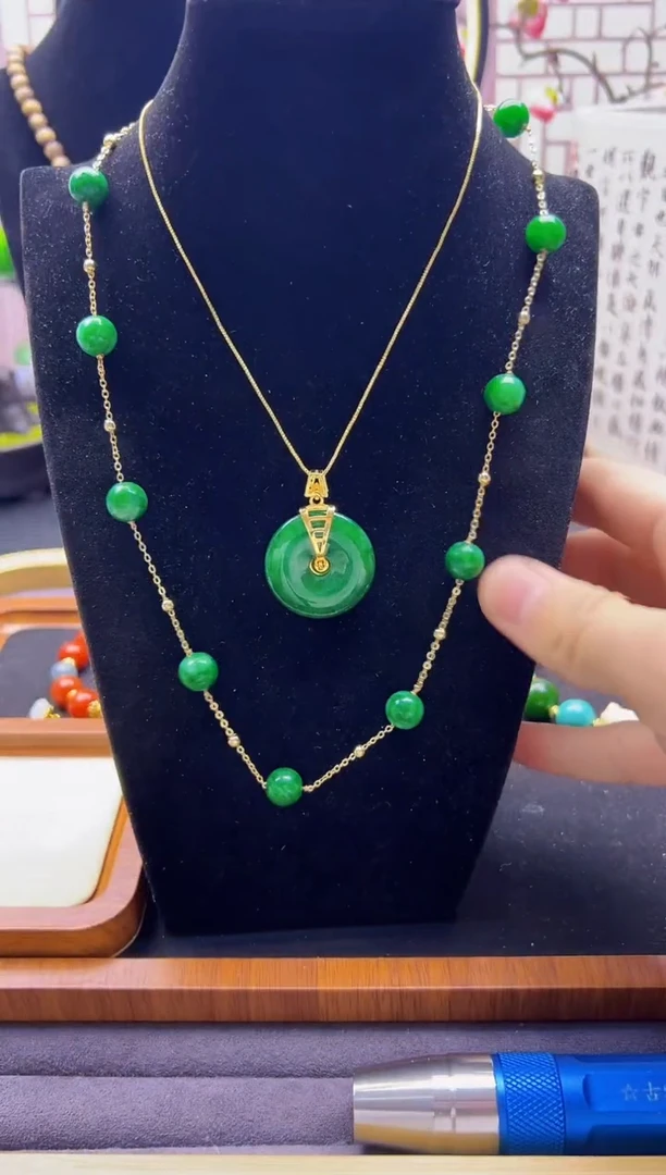 【闪购商品】翡翠颈饰14K金镶嵌X217