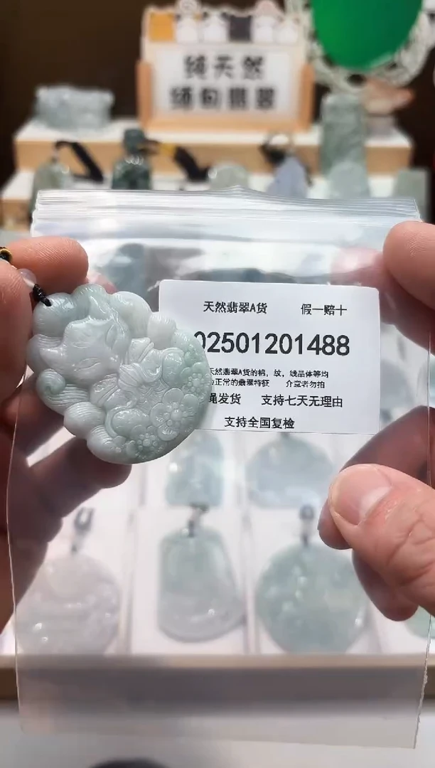 颈饰未镶嵌翡翠天然翡翠A货1219