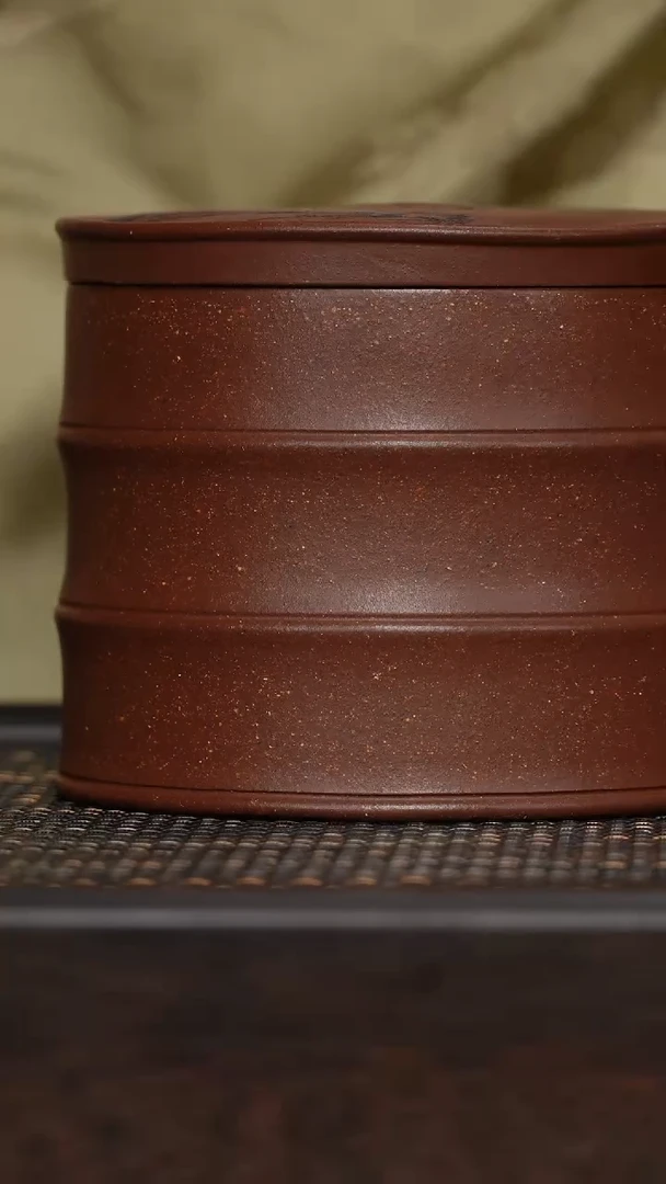 【闪购商品】紫砂茶杯非遗茶器-竹节茶罐