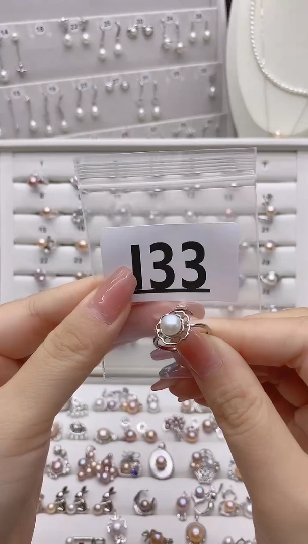 银S925镶嵌珠宝奇石淡水珍珠糊*I33