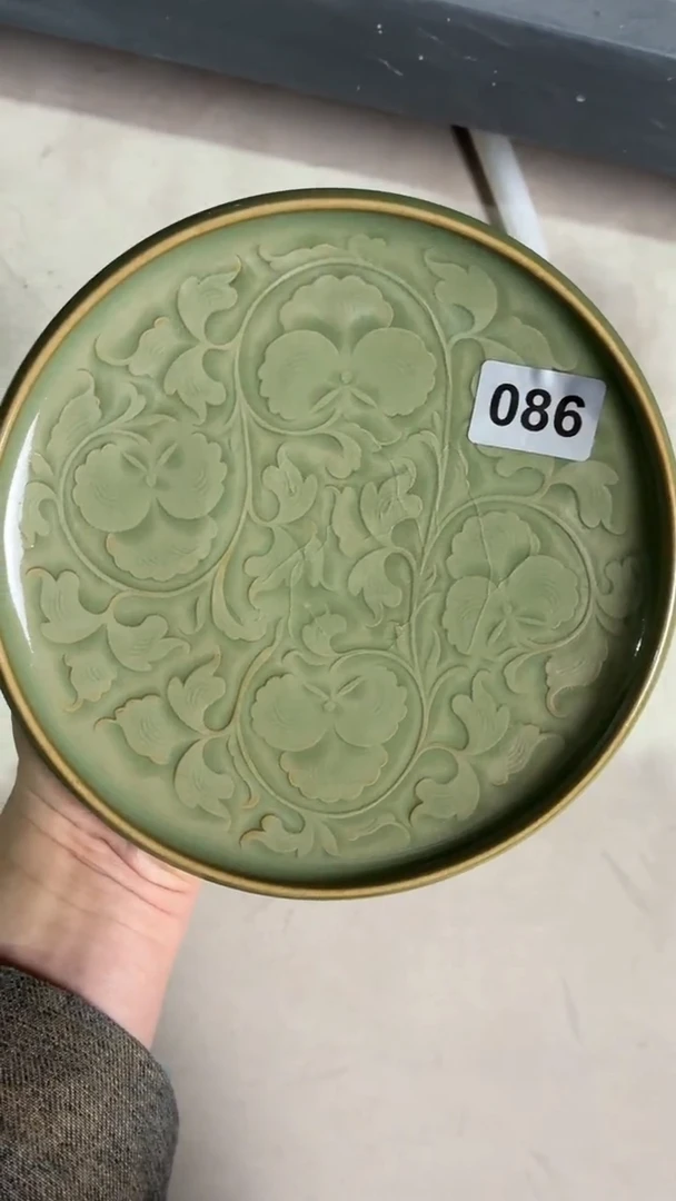 耀州窑仰山开片壶承微瑕086