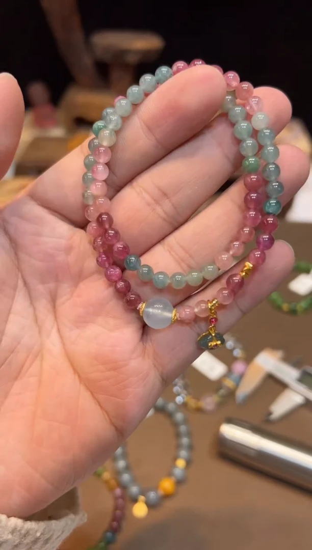 【闪购商品】碧玺手链未镶嵌手饰@@F3956