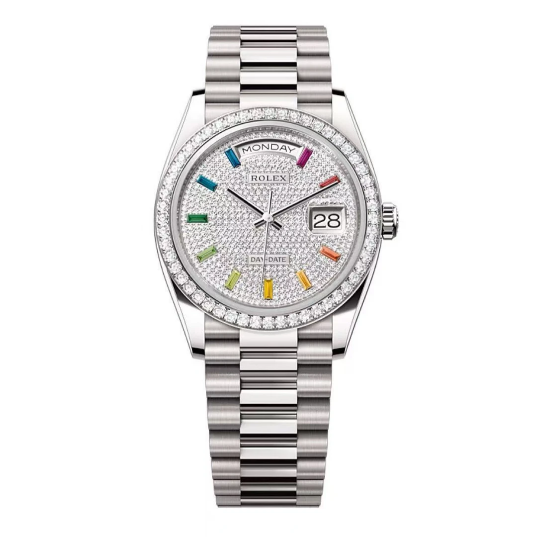 全新未使用 Rolex/劳力士 星期日历型 m128349rbr圈钻彩宝 未使用