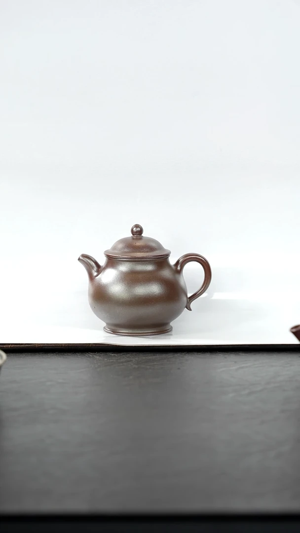 茶壶紫砂闪**亮柴烧老紫泥潘壶170cc