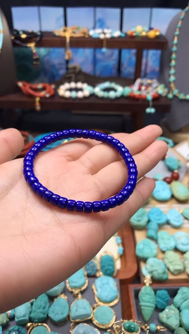 未镶嵌青金石手链精品青金石单圈手链