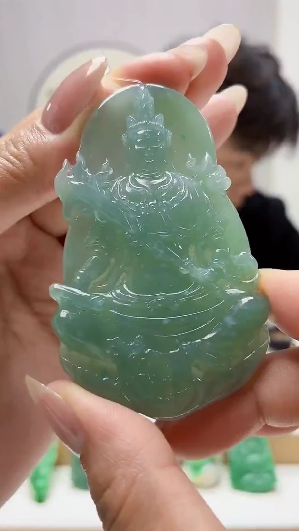 未镶嵌定制翡翠5145MM-毛货挂件9