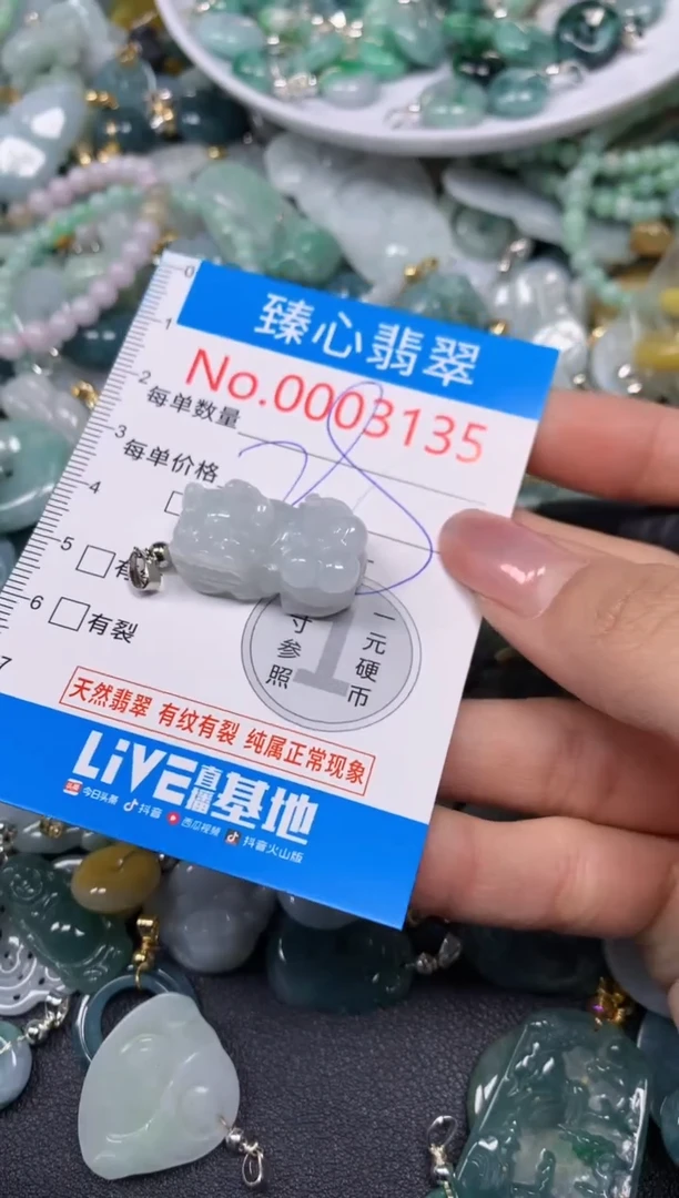 【闪购商品】翡翠颈饰未镶嵌含绳0003135