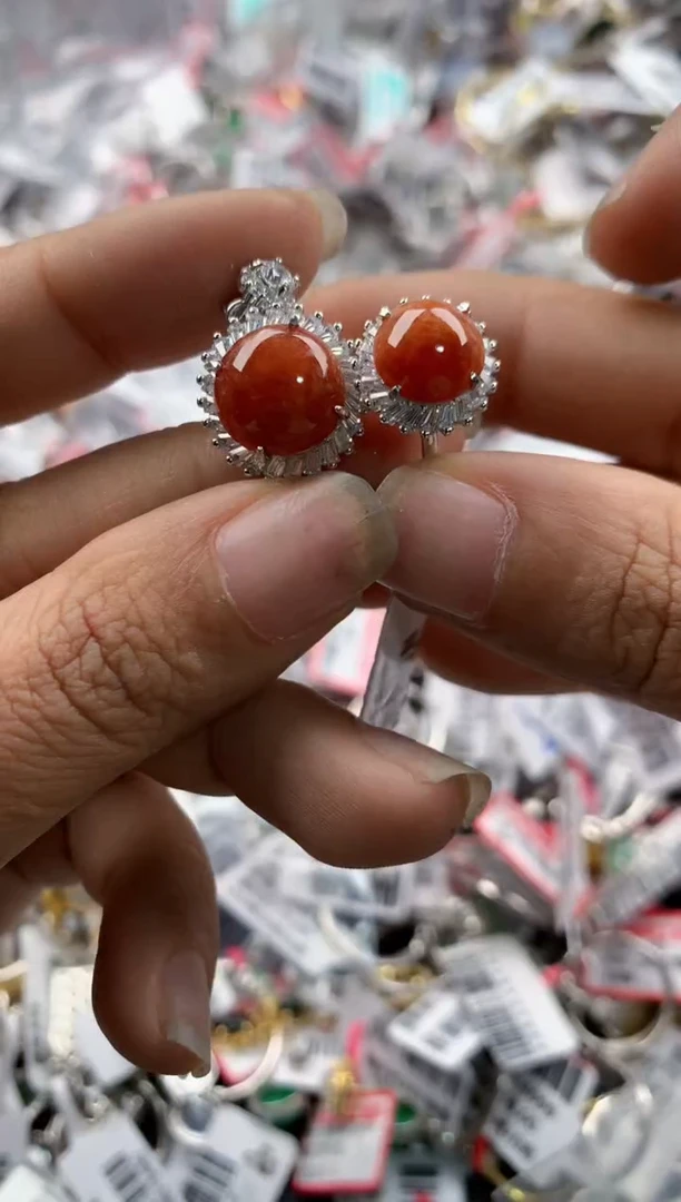 银S925镶嵌戒指翡翠999----2