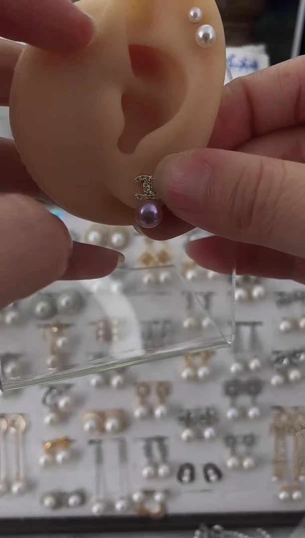 合金耳饰淡水珍珠45