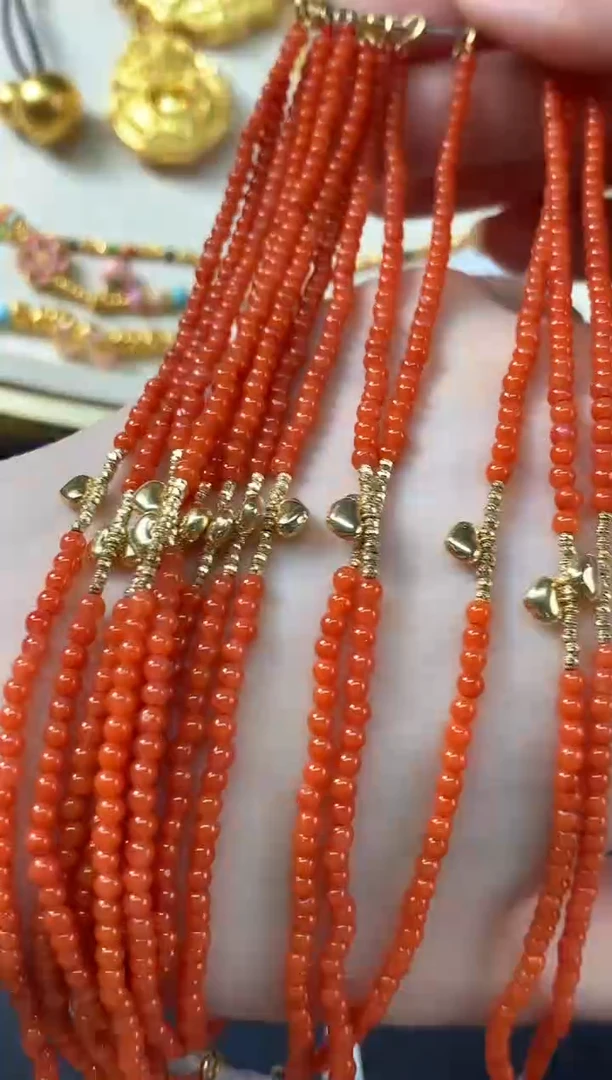 南红玛瑙手链18K金镶嵌多样性发其一D126|188