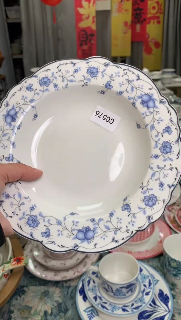 【闪购商品】瓷片陶瓷原单CC576餐具1个汤盘