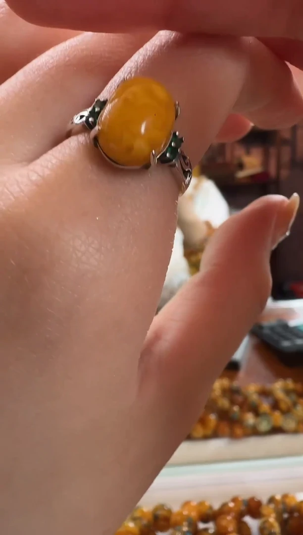 银S925镶嵌颈饰蜜蜡1687天然蜜蜡珠宝奇石假一罚十