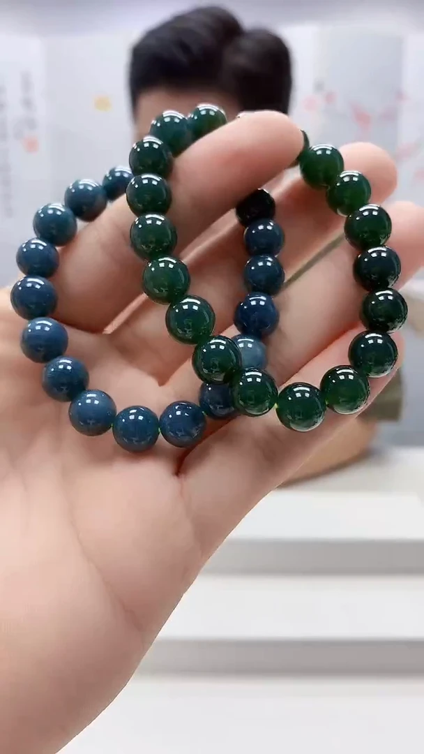 定制翡翠未镶嵌4917bb-毛货手串2条29