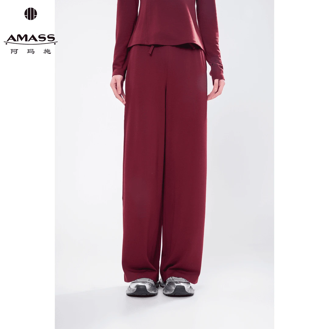 AMASS/阿玛施面料高腰宽松舒适松紧腰长裤5100586-4213045
