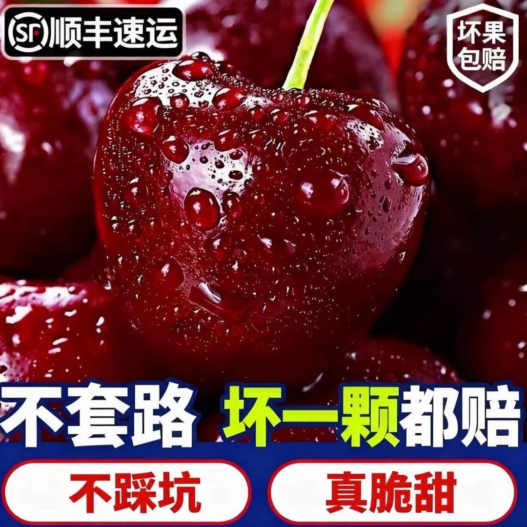 【顺丰明天到】3JDD车厘子智利进口原箱5斤内附果径卡新鲜次日达Y智利共和国海运桑提娜桑提娜樱桃智利共和国