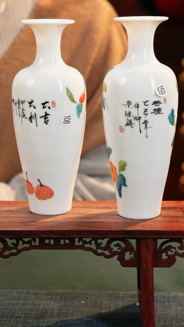 【闪购商品】摆件釉下五彩纯手工手绘原创瓷器