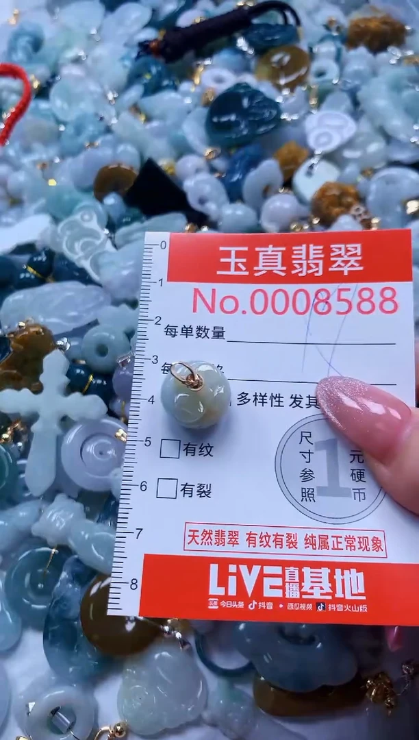 翡翠未镶嵌吊坠(不含链)8588