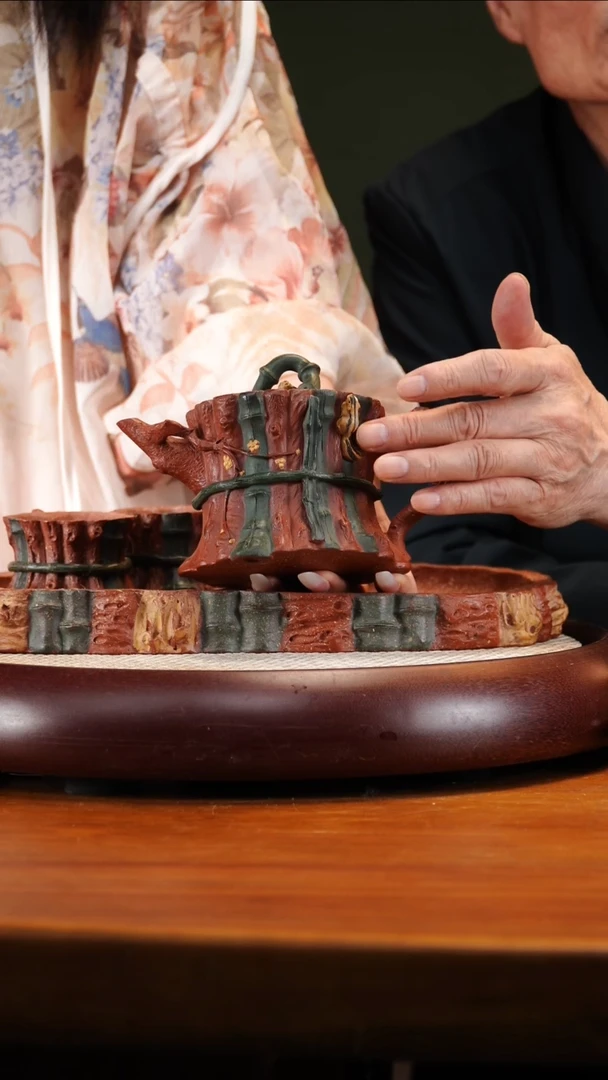 BYM136红皮龙树桩套组460cc两杯一壶承