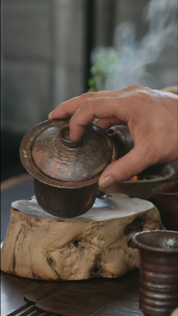 紫砂全手工马蹄盖碗