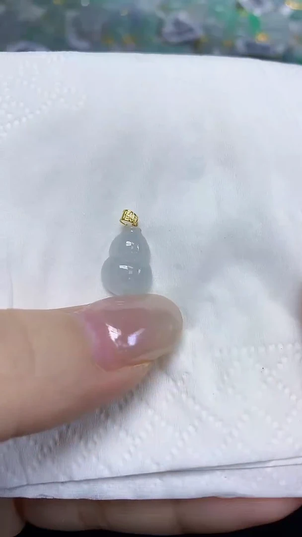 翡翠18K金镶嵌颈饰天然缅甸翡翠A货