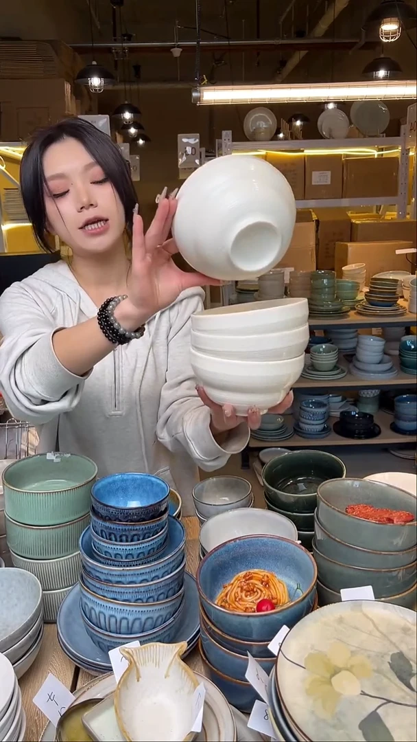 瓷58外贸尾货窑变釉下彩默认微瑕