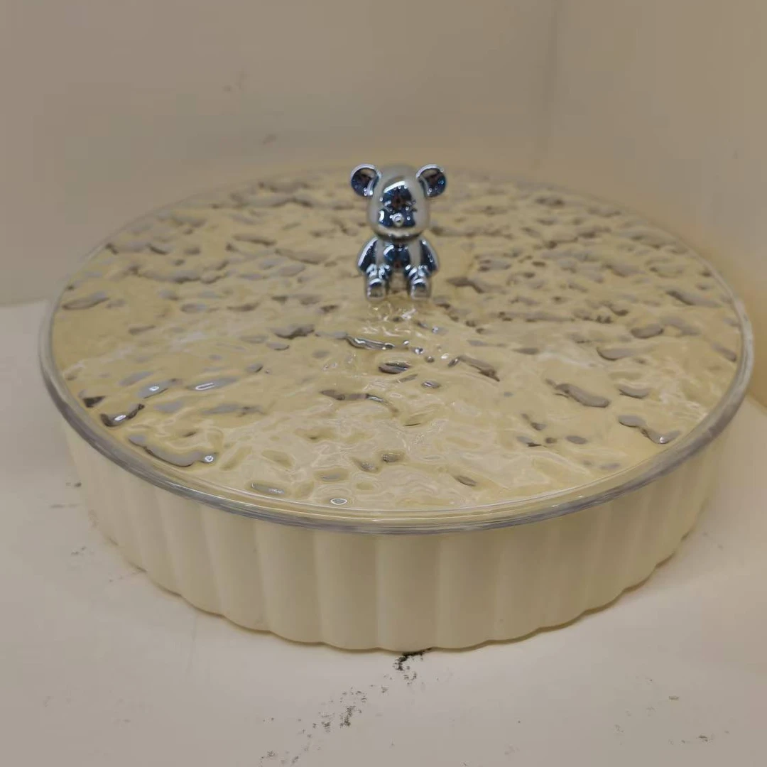 干果盘客厅茶几家用瓜子坚果2024新款水果糖果零食摆放盘轻奢高档